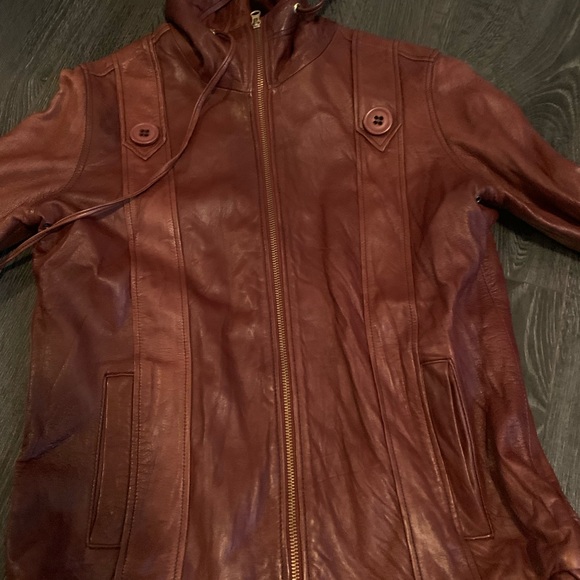 Camel Lambskin Leather Jacket - Picture 3 of 7
